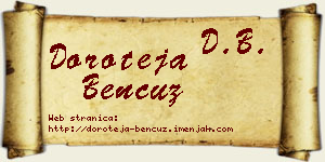 Doroteja Bencuz vizit kartica